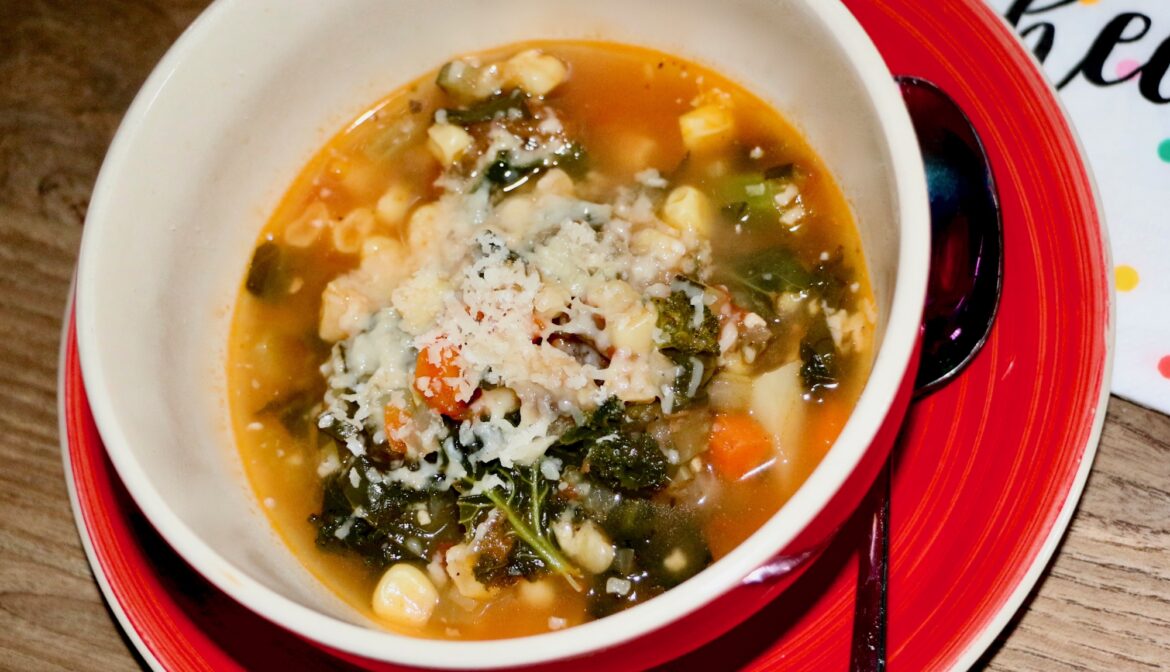 vegetable soup on a rainy day