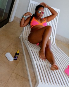 Tanya Major wearing the Agent Provocateur Mazzy Bikini