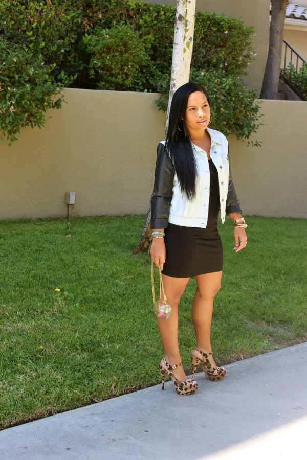 American Apparel Dress, Urban Outfitters Jacket, Prada Heels, D&G apple bag