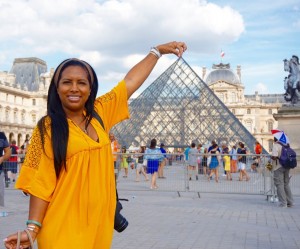 Outside the Louvre Museum