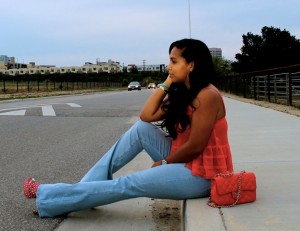 Wearing - Free People Top, AG Denim Flared Denim, Miu Miu Platforms