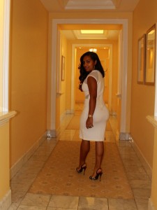 Wearing - French Connection Dress, Giuseppe Zanotti Heels, Gucci Bag