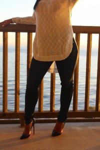 Wearing - LF high/low sweater, Rag & Bone Jeans, Christian Louboutin Pumps
