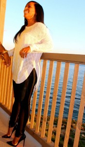 Wearing - LF high/low sweater, Rag & Bone Jeans, Christian Louboutin Pumps