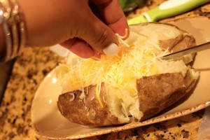 lobster stuffed baked potato