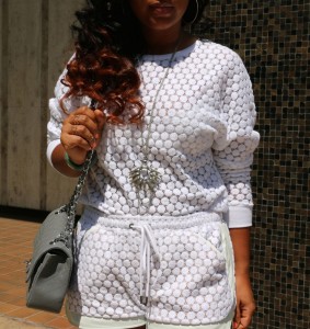 Wearing - David Lerner Top and Shorts, Camilla Skovgaard Heels, Chanel Bag