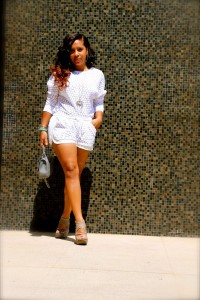 Wearing - David Lerner Top and Shorts, Camilla Skovgaard Heels, Chanel Bag