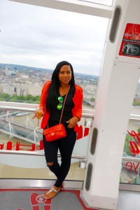 Tanya Major styling on the London Eye