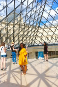 Tanya Major wearing - Zara dress and flats, Celine mini bag