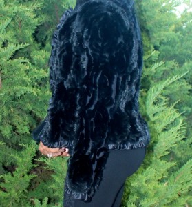 Wearing - Mink Coat, White men’s shirt, DVF Pants, Christian Louboutin Leopard Pumps
