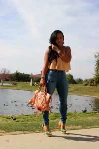 Paige denim reviews - Nordstrom Rack top, Paige Denim Jeans Hoxton Ultra Skinny in Carmen Tear and Repair, Charlotte Olimpia Sandals, Balenciaga Bag