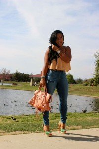 Paige denim reviews - Nordstrom Rack top, Paige Denim Jeans Hoxton Ultra Skinny in Carmen Tear and Repair, Charlotte Olimpia Sandals, Balenciaga Bag