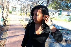 Wearing - V-neck sweater